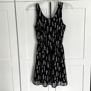 H&M Divided Feather Black Dress - 4 - EUC